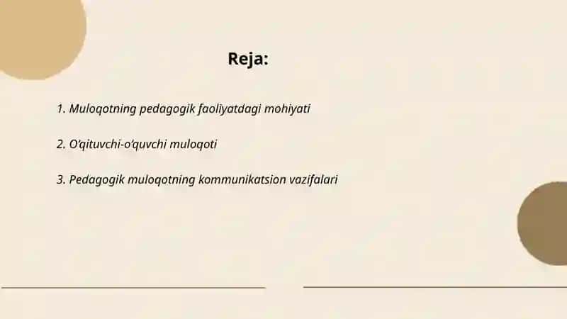 Muloqot haqida tushuncha pedagogik faoliyat 2