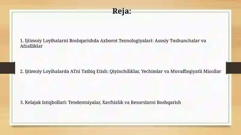 Ijtimoiy loyihalarda axborot texnologiyalari: Ta'rif, ahamiyat va turlari 2