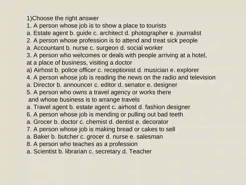 Jobs and Professions 2