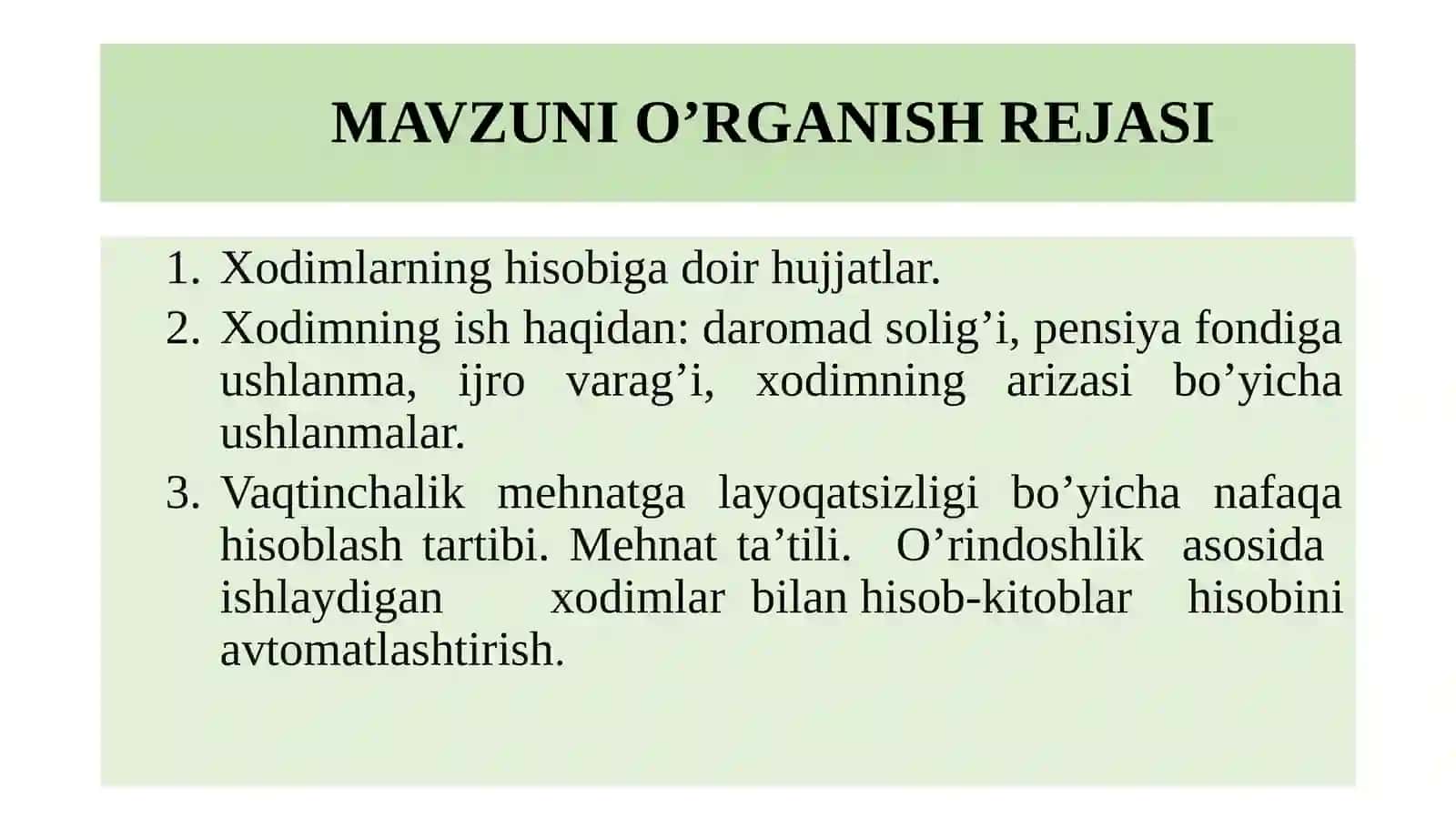 Buxgalteriya Hisobining Axborot Tizimlari 2