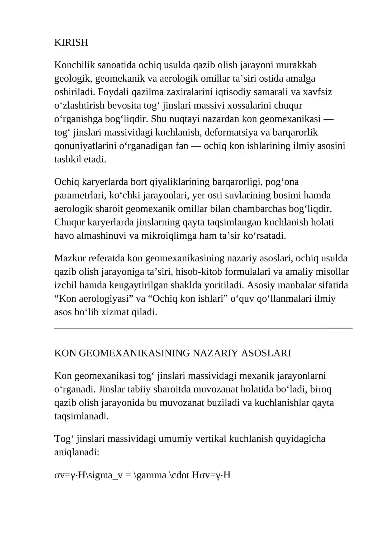 KON GEOMEXANIKASI VA OCHIQ USULDA QAZIB OLISHGA TA’SIRI 2