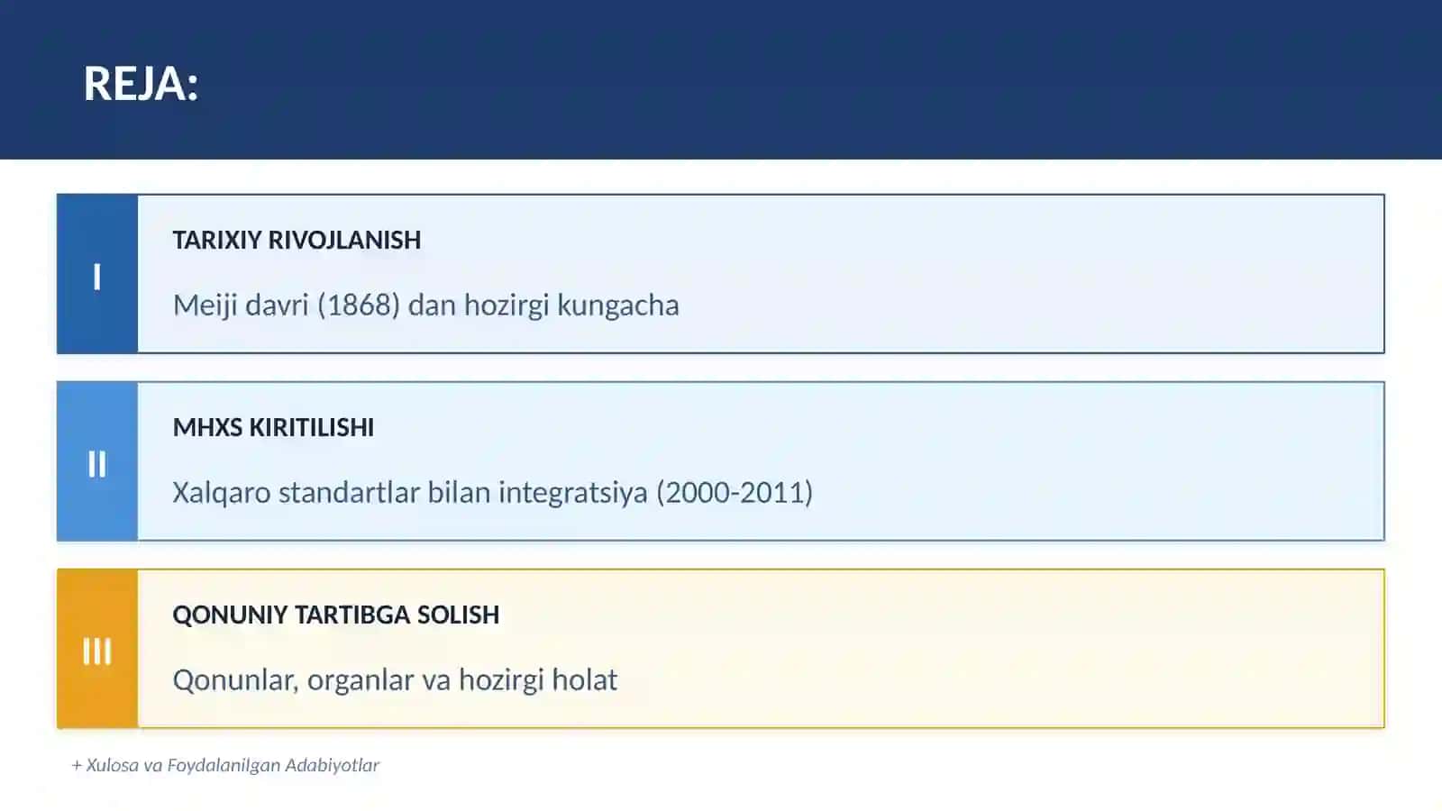 YAPONIYADA BUXGALTERIYA HISOBINING RIVOJLANISH TARIXI va MHXSlarni Qonuniy Tartibga Solishdagi Tajribasi 2