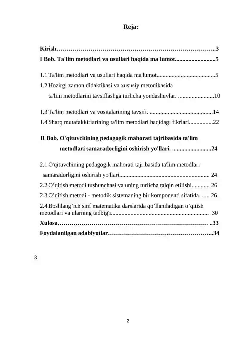 Õqitishning ta'limiy metodlari 2