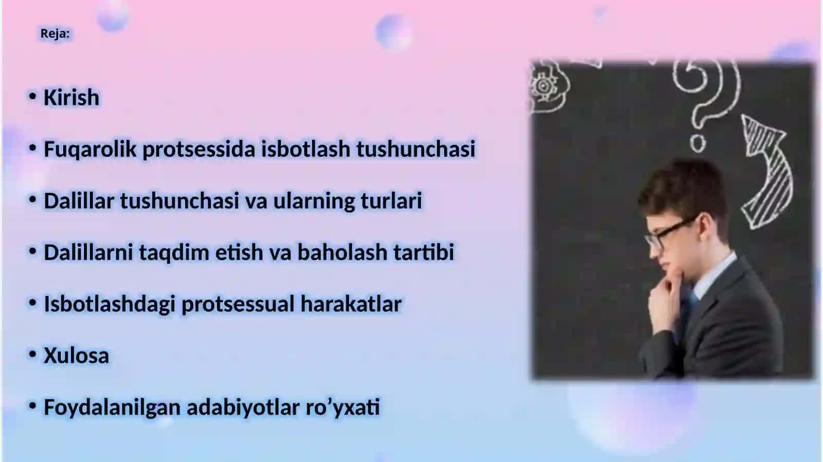 Dalil va isbotlash tushunchasi 2