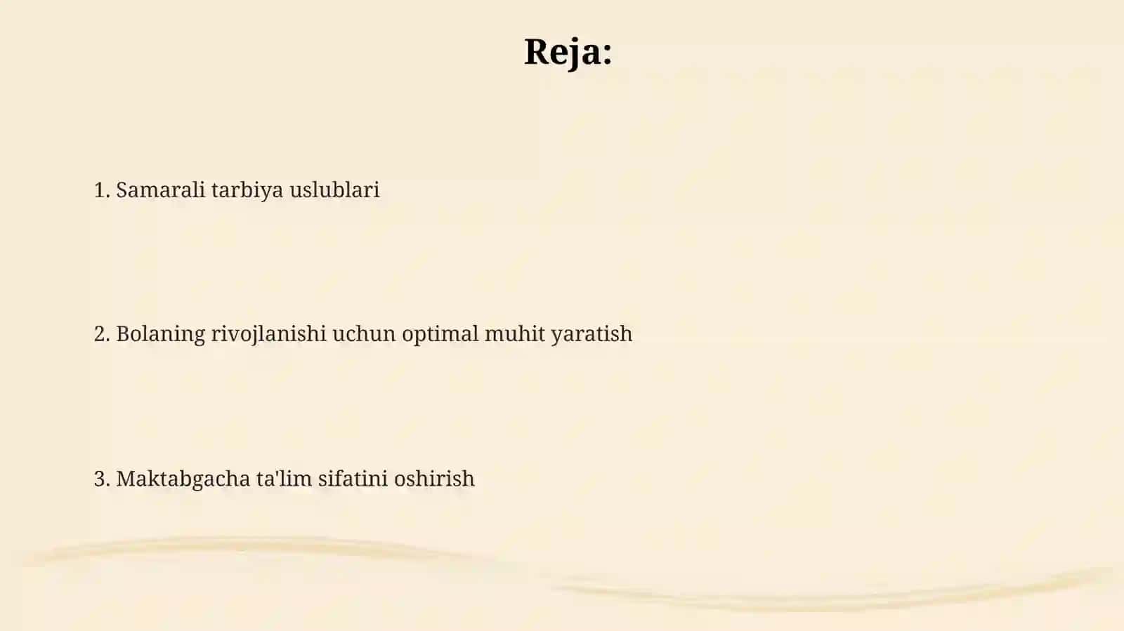 Maktabgacha taʼlimni taʼlim - tarbiya jarayonlarini sifat va samaradorlik jihatdan yuksaltirish 2