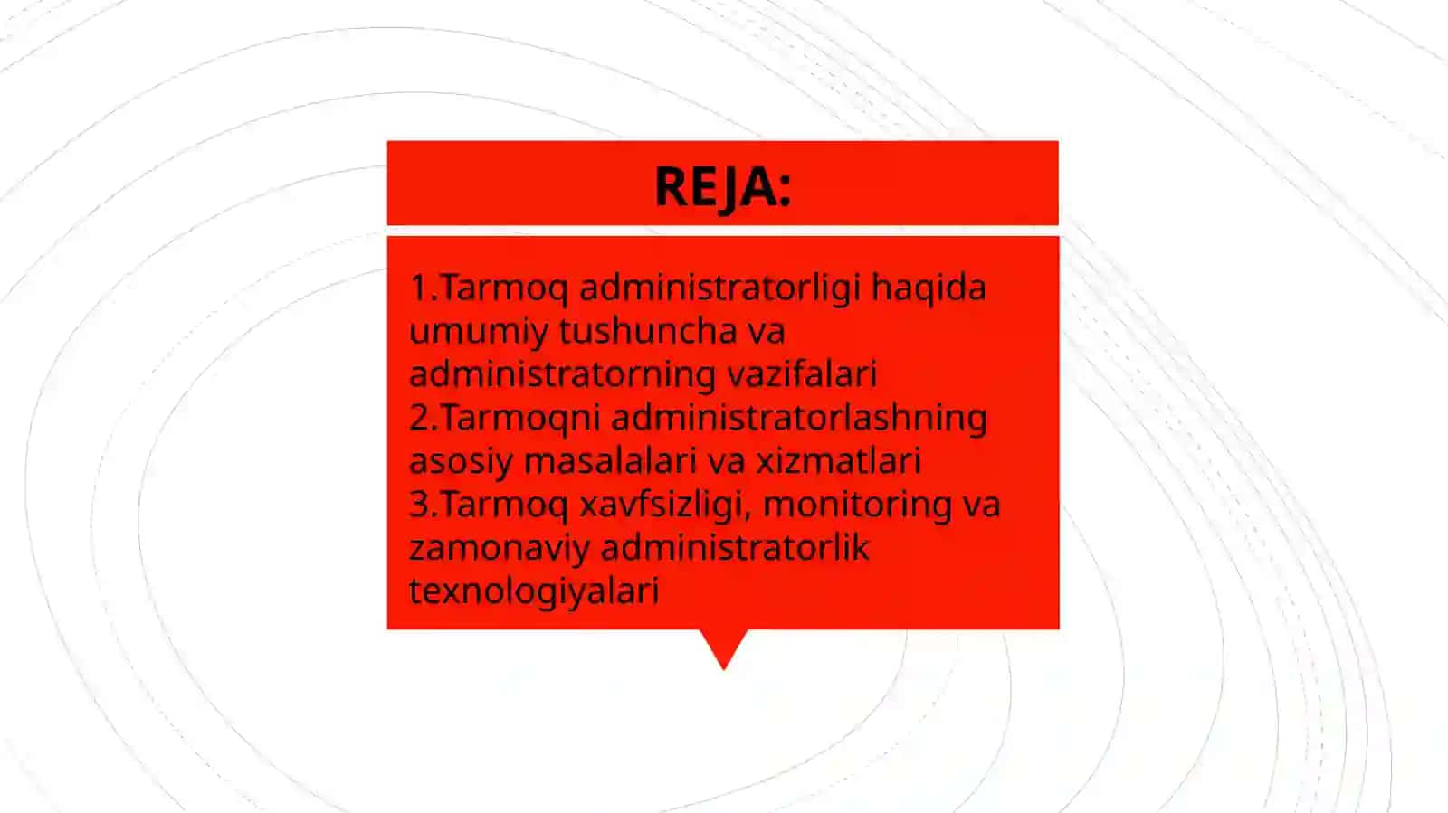 Tarmoqni administratorlashning tipik masalalari 2