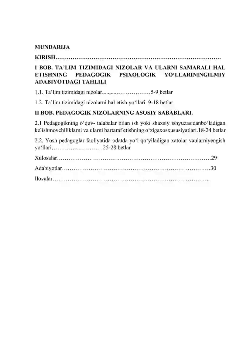 Taʼlim tizimidagi nizolar va ularni samarali hal etishning pedagogik psixologik yoʻllari mavzusidagi 2