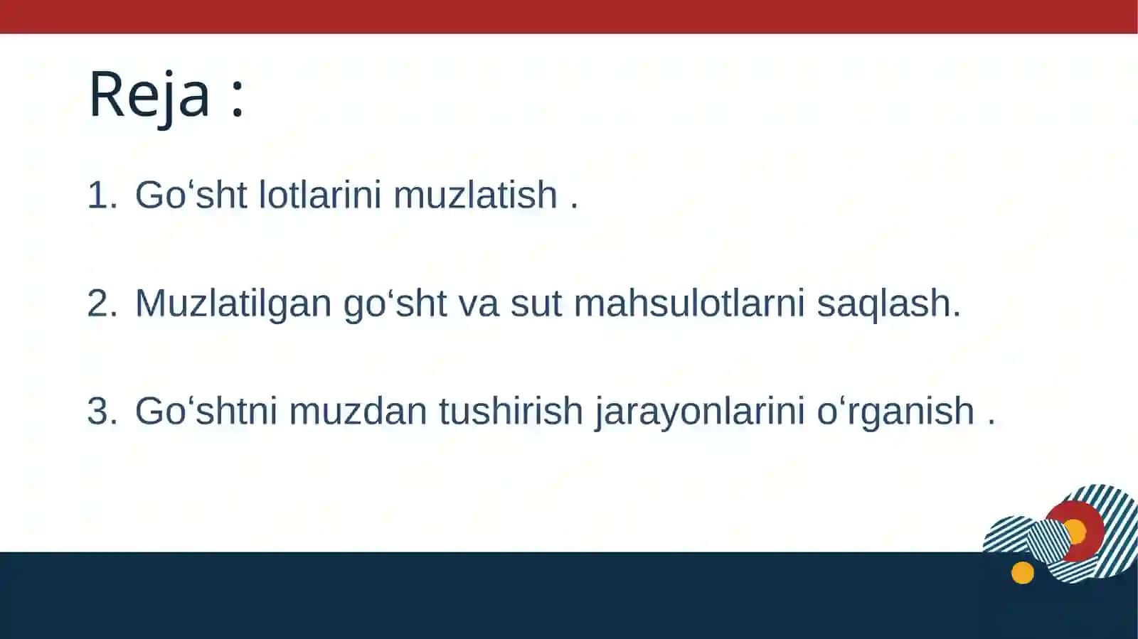 Go‘sht va sut mahsulotlarini muzlatish va saqlashdagi 2