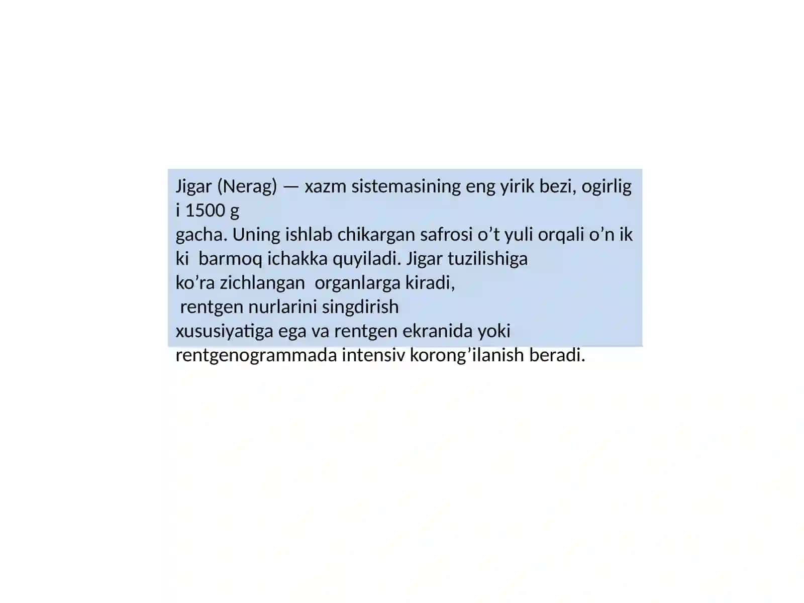 Jigar   o’t  yo'llari kasalliklari  nur diagnostikasi usullari 2
