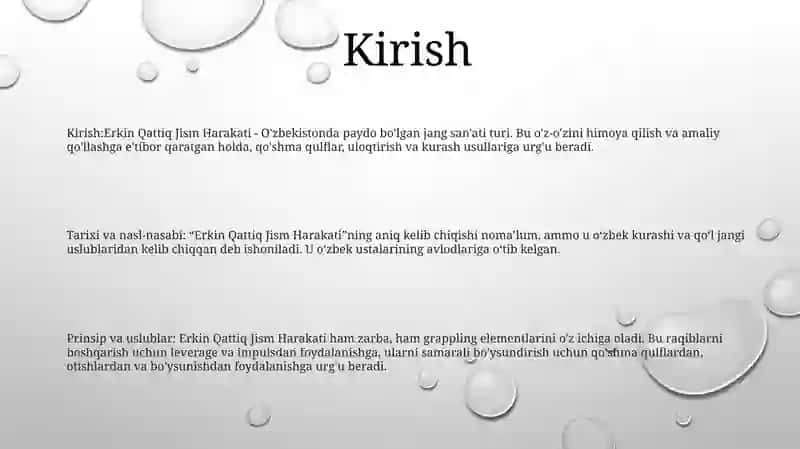 Erkin Qattiq Jism Harakati 2