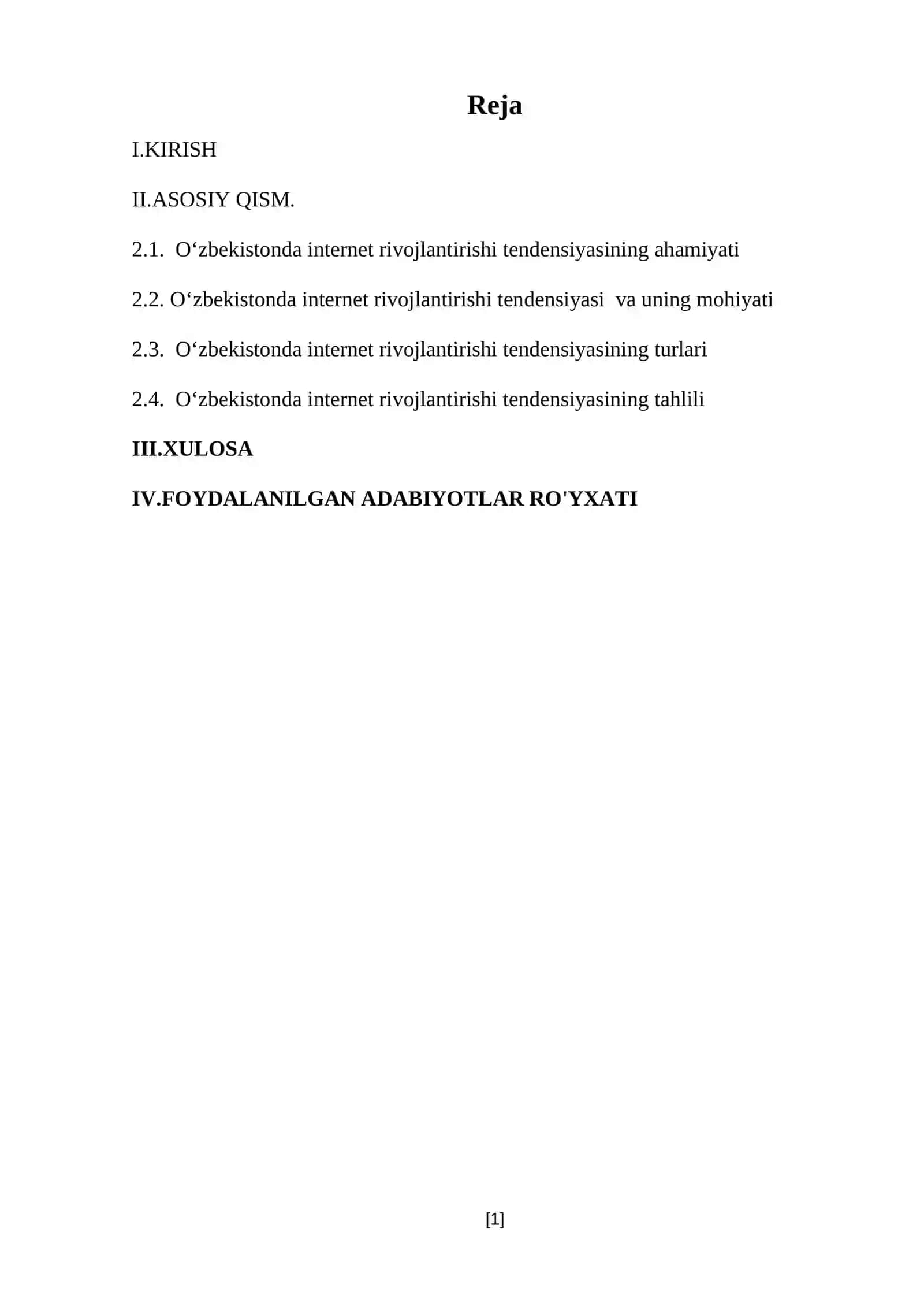 Oʻzbekistonda internet rivojlantirishi tendensiya 2