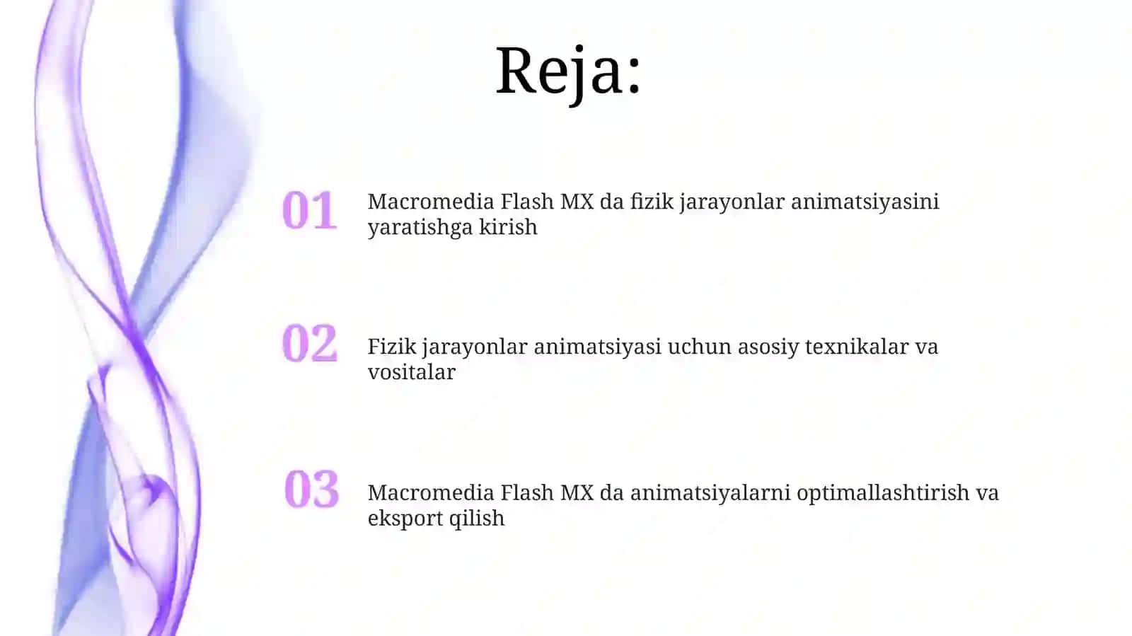 Macromedia Flash MX da fizik jarayonlar animatsiyasini yaratish 2