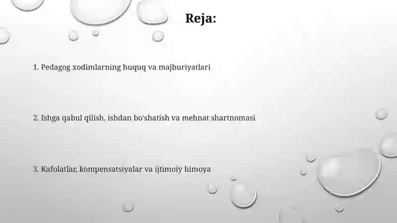 Pedagog xodimlarining huquq va majburiyatlari 2