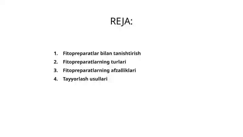 Fitopreparatlar va ularning qo'llanilishi 2