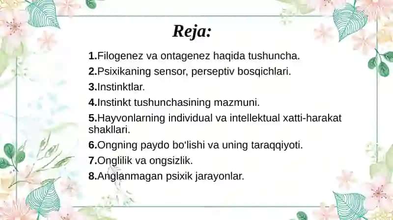 Ongtaraqqiyoti va ongsizlik 2