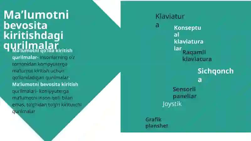 Ma’lumotni bevosita kiritishdagi qurilmalar 2