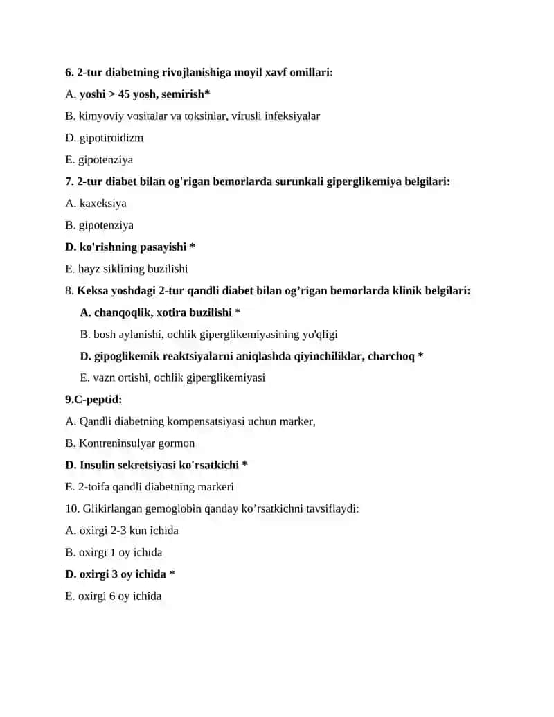 Qandli diabetning patogenetik omillari 2