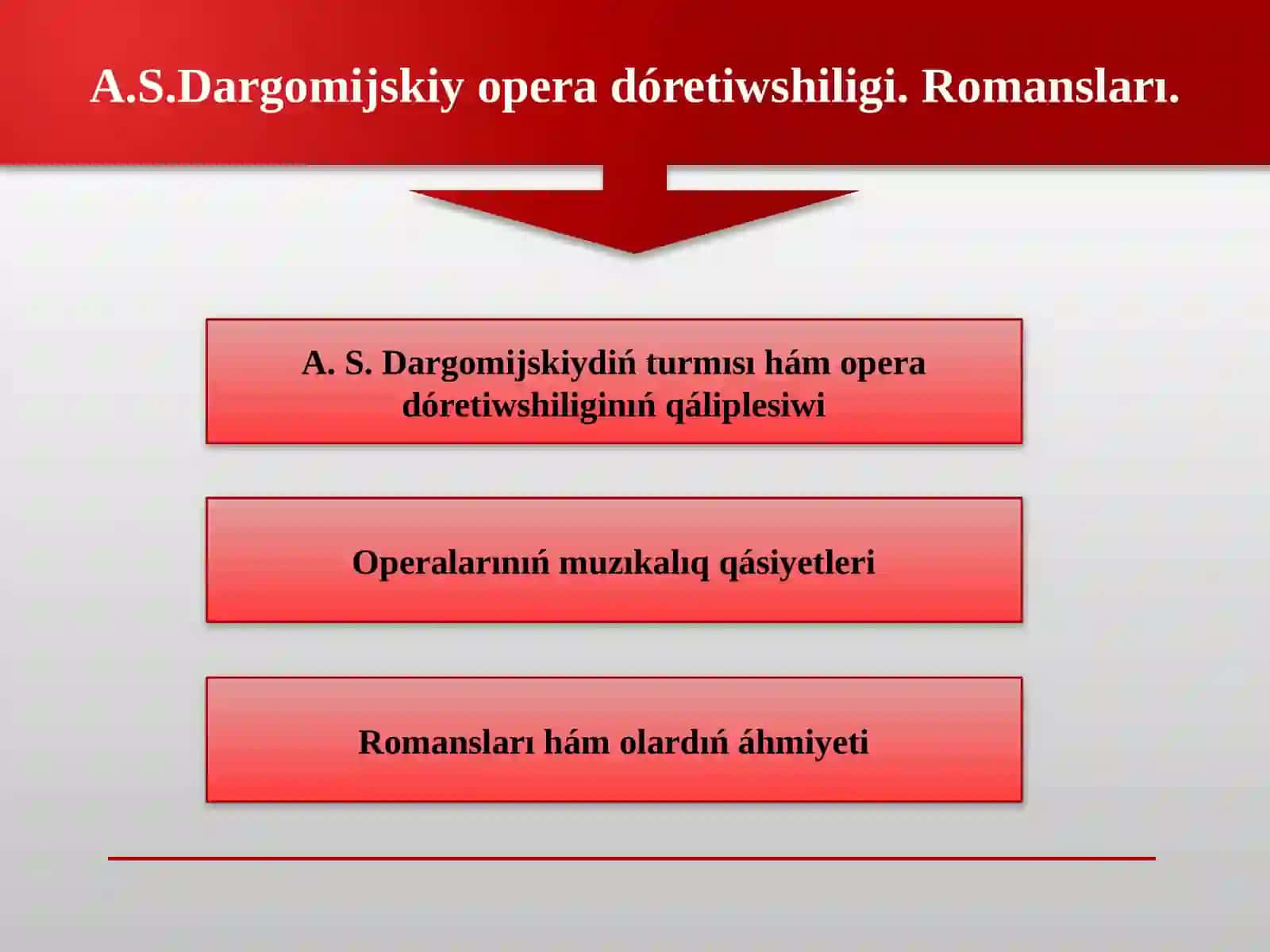 A.S.Dargomijskiy opera dóretiwshiligi. Romansları 2