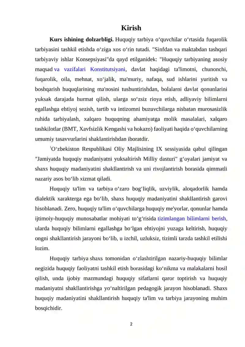 Huquqiy tarbiyaning o`ziga xos  xususiyatlari. Huquqiy tarbiya va huquqiy ta`lim, Huquqiy tarbiya va axloqiy tarbiya 2