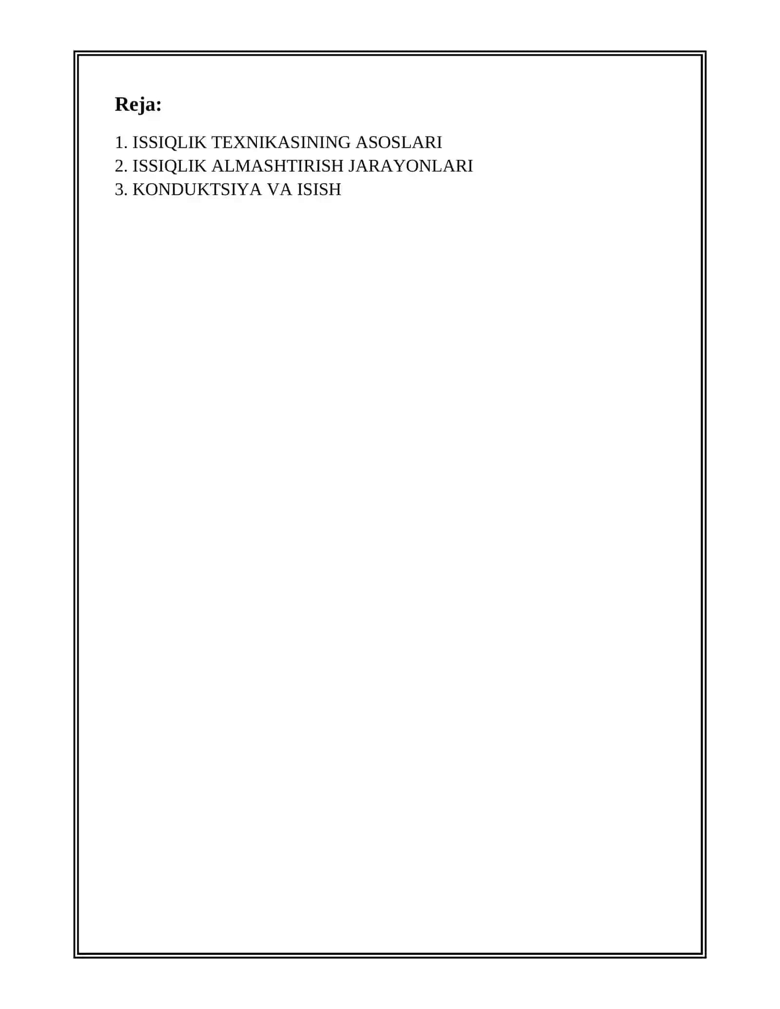 ISSIQLIK TEXNIKASI 2