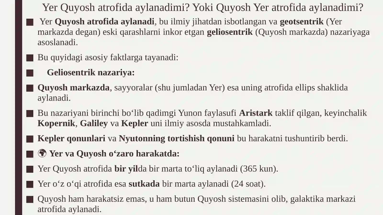 Yerning aylanishi orbitasi 2