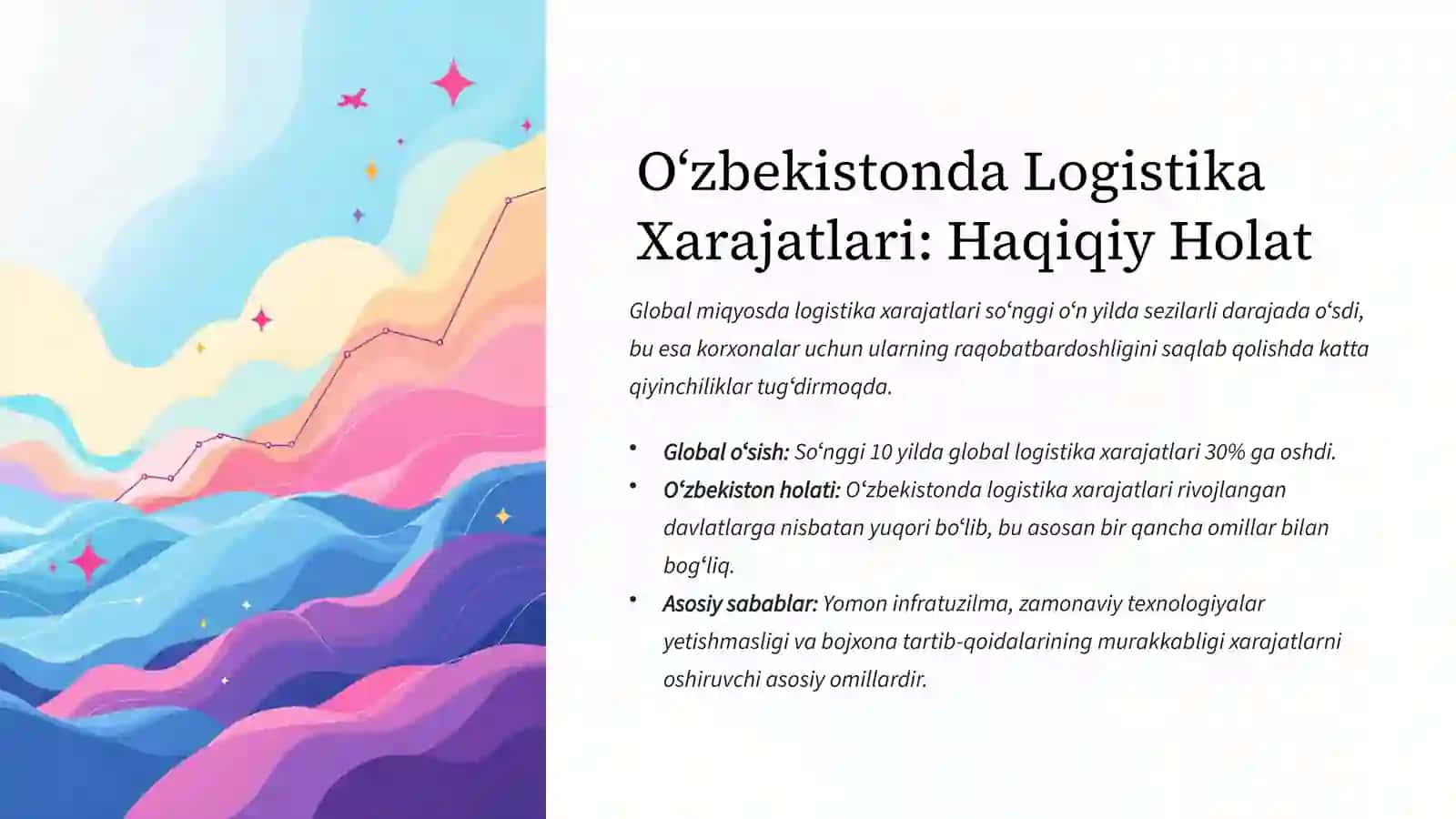 Oʻzbekistonda Logistika Xarajatlari: Haqiqiy Holat 2