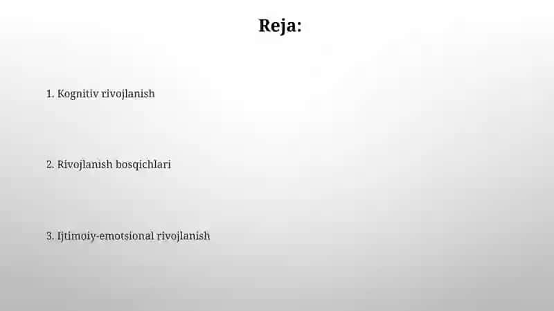 O'smir va o'spirinlar psixalogiyasi 2