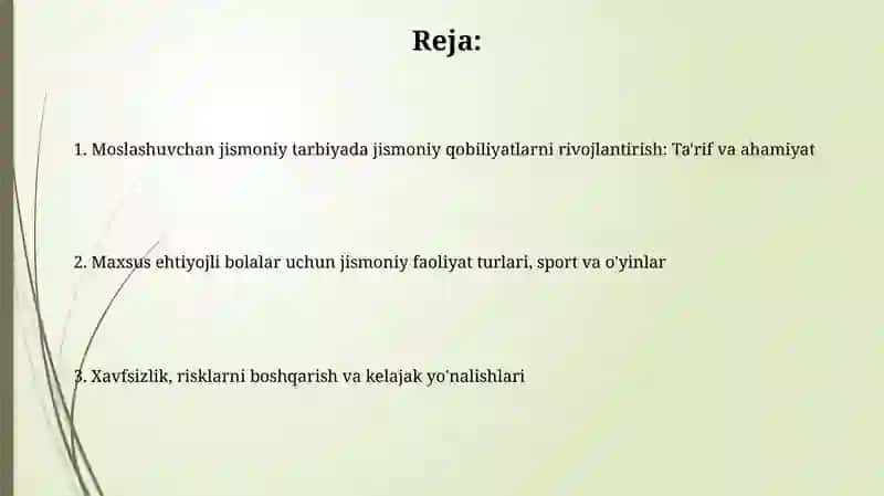 Moslashuvchan jismoniy tarbiya: Ta'rif va ahamiyat 2