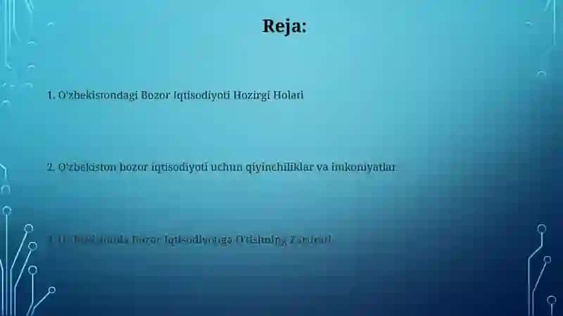 O'zbekistondagi Bozor Iqtisodiyoti Hozirgi Holati 2