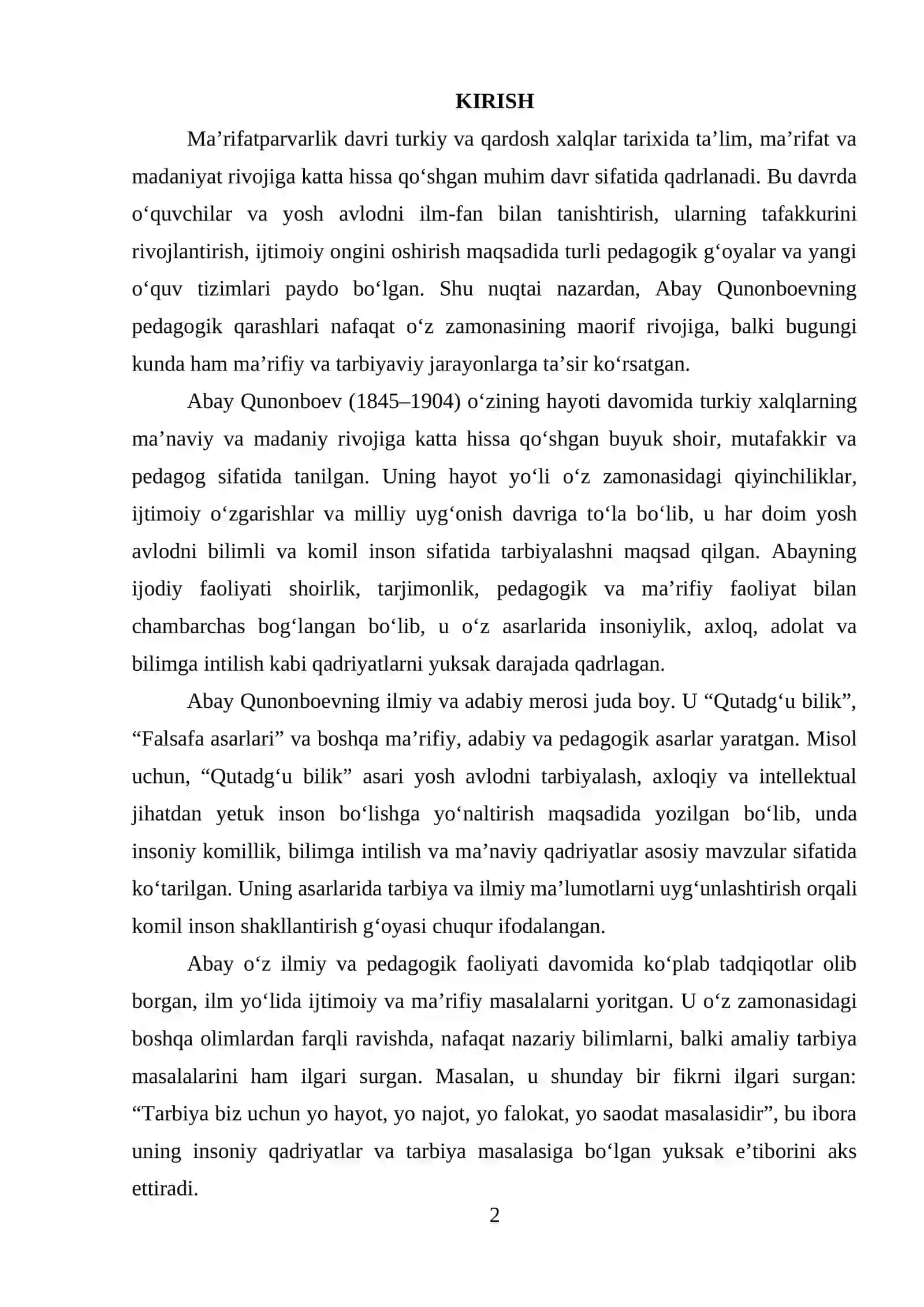 Qardosh va turkiy xalqlar ma’rifatparvarlaning maktab va maorif ravnaqidagi xizmatlari. 2