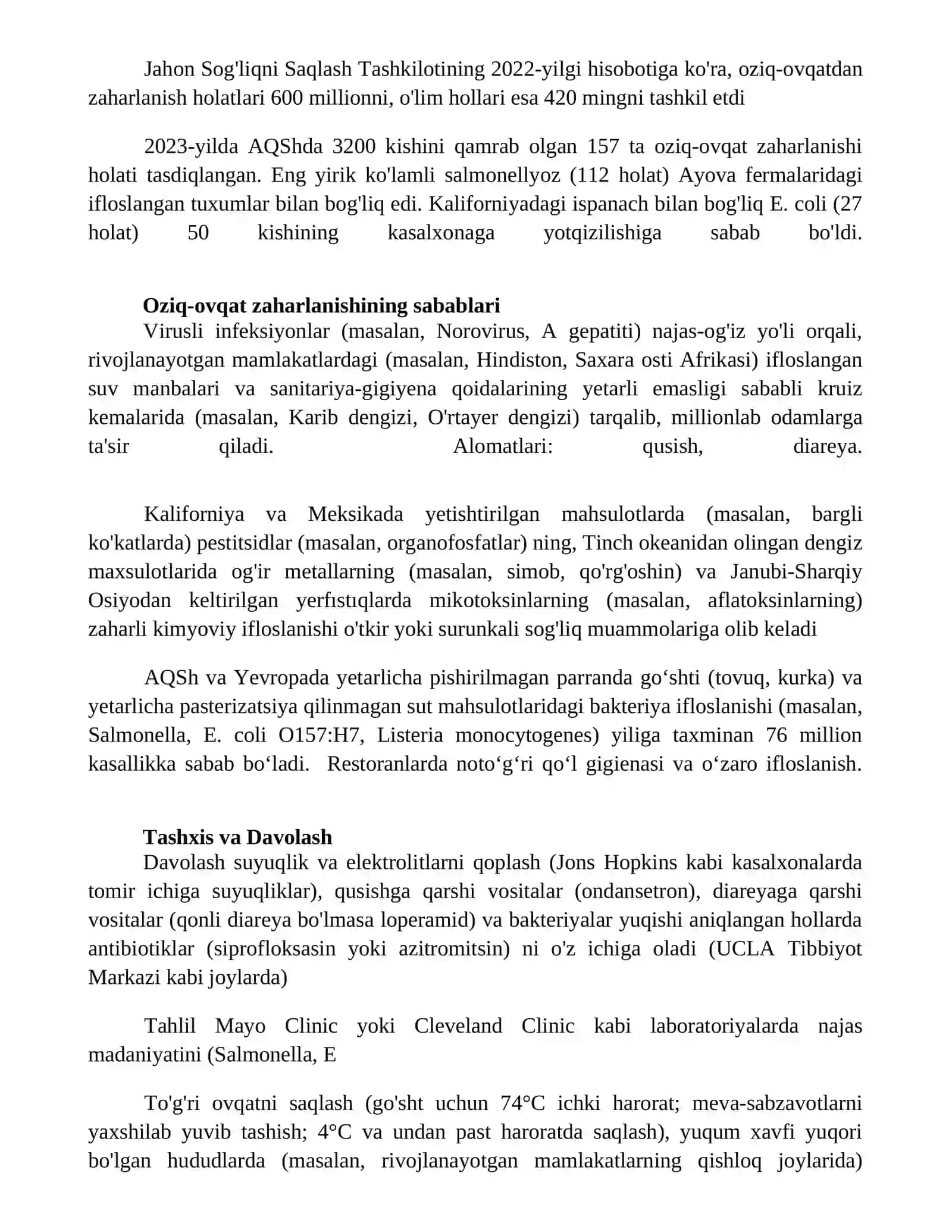 Alimentar zaharlanish 2