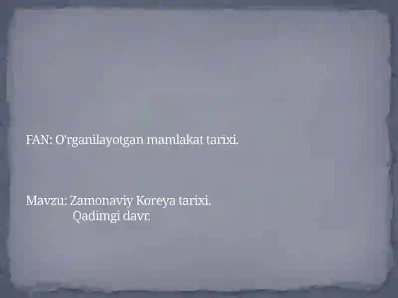 Filologiya va tillarni o'qitish: Koreys tili yo'nalishi 2