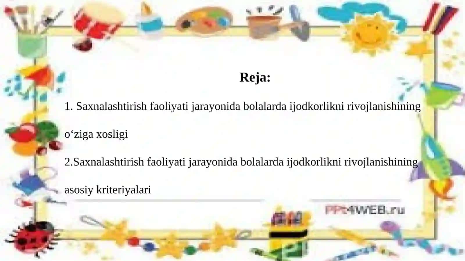 Sahnalashtirish faoliyati jarayonida bolalarda ijodkorlikni rivojlanishining o‘ziga xosligi 2