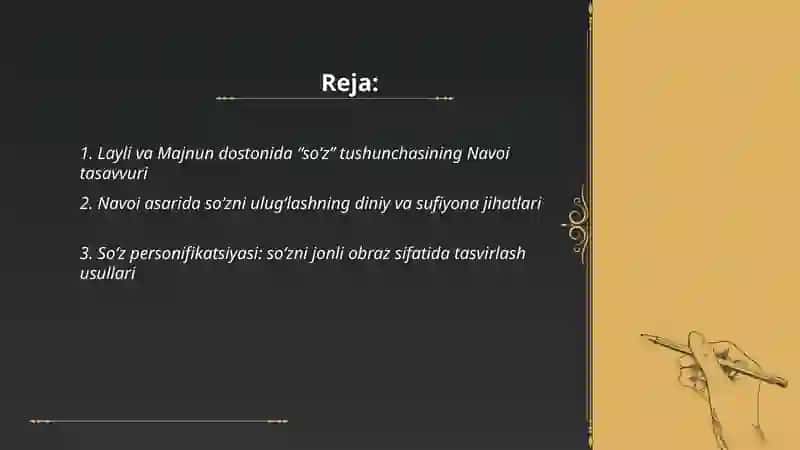 Navoiyning Layli va Majnun dostonida "so'z" tasavvuri 2