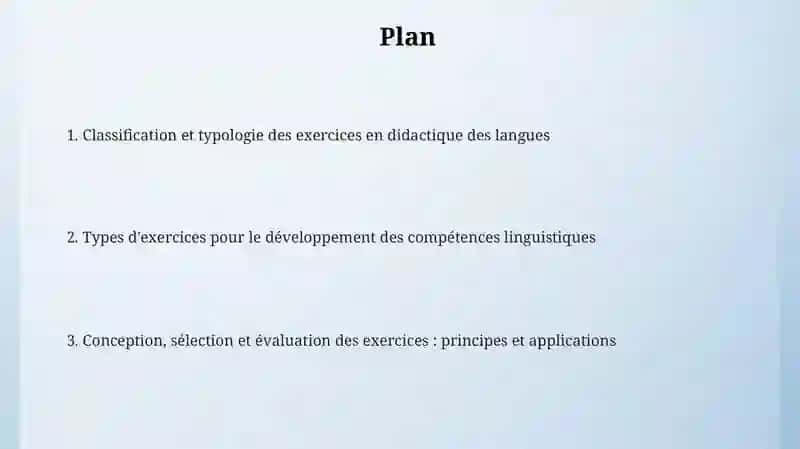 Typologie des exercices pour l'enseignement des langues 2