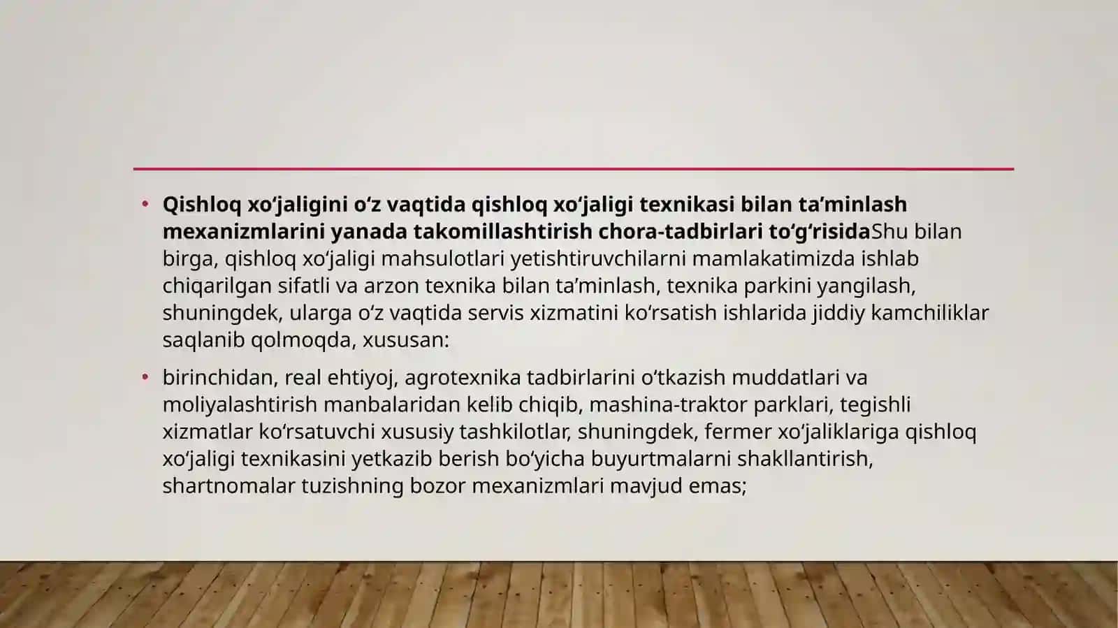 QISHLOQ XO’JALIGI TEXNIKALARIDAN SAMARALI FOYDALANISH 2