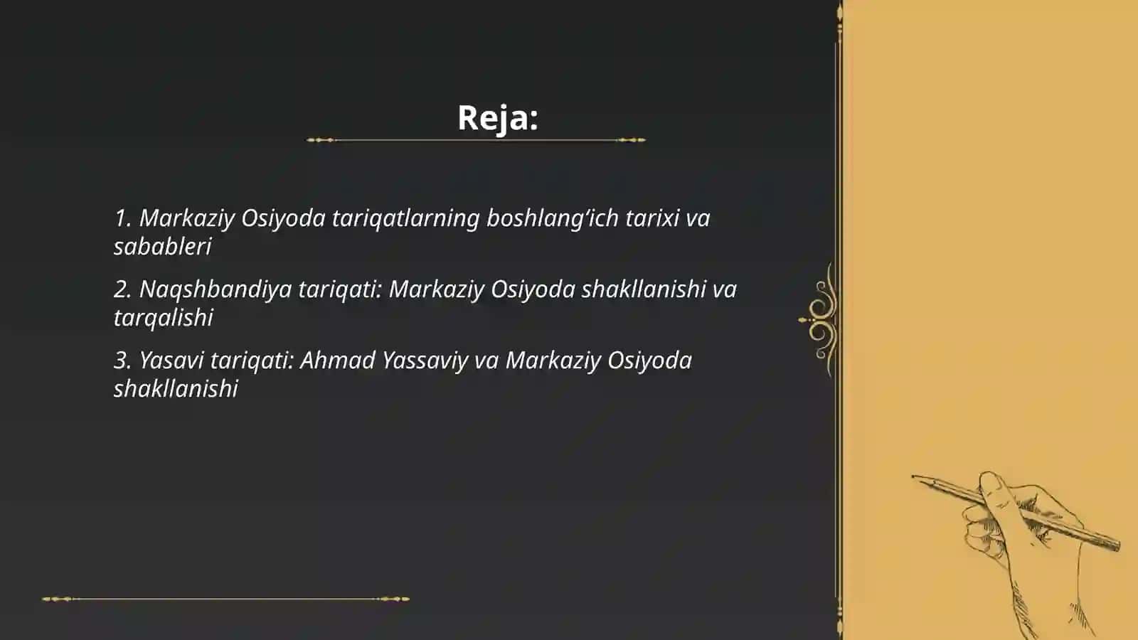 Markaziy Osiyoda tariqatlarning shakllanishi 2