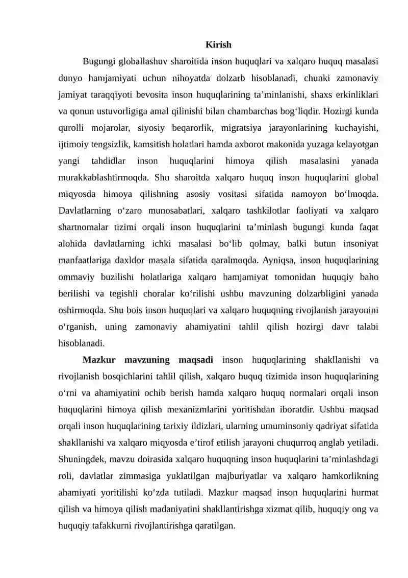 Inson huquqlari va xalqaro huquqning rivojlanishi 2
