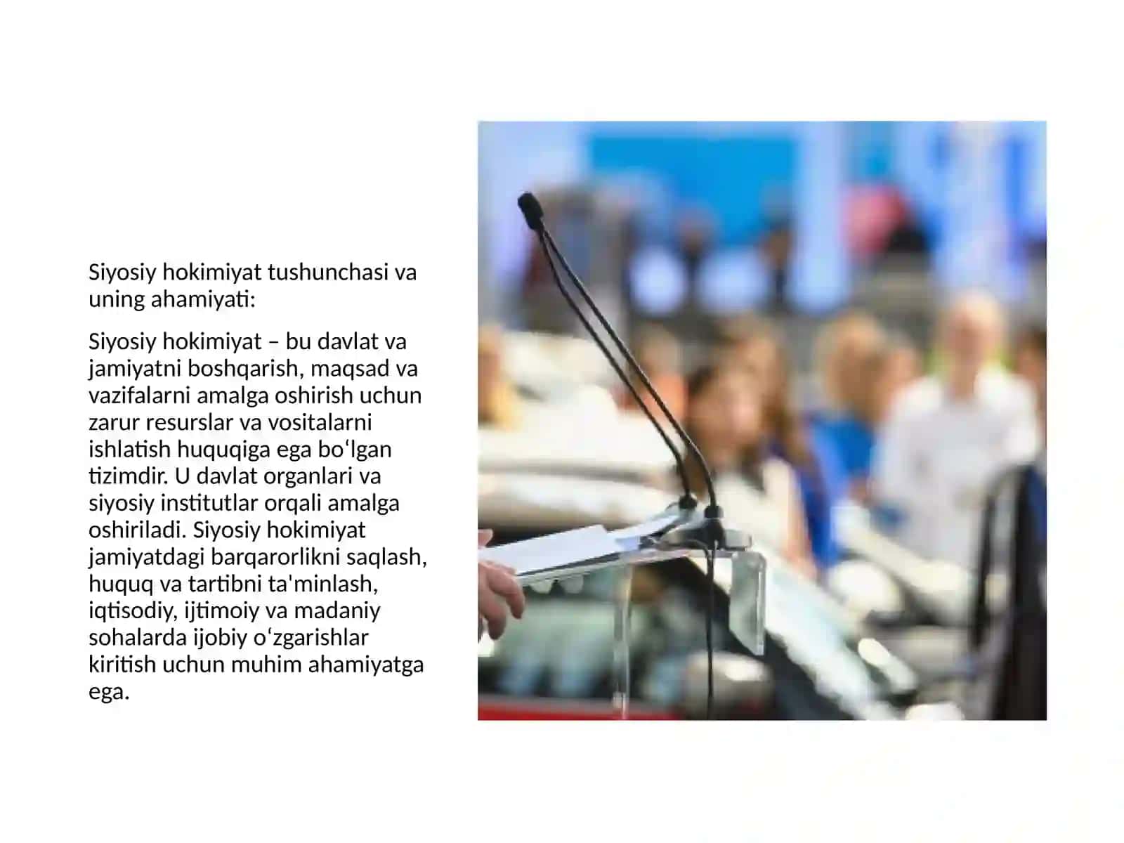 Siyosiy hokimiyat tuzilishi va uning amalga oshirish mexanizmlari 2