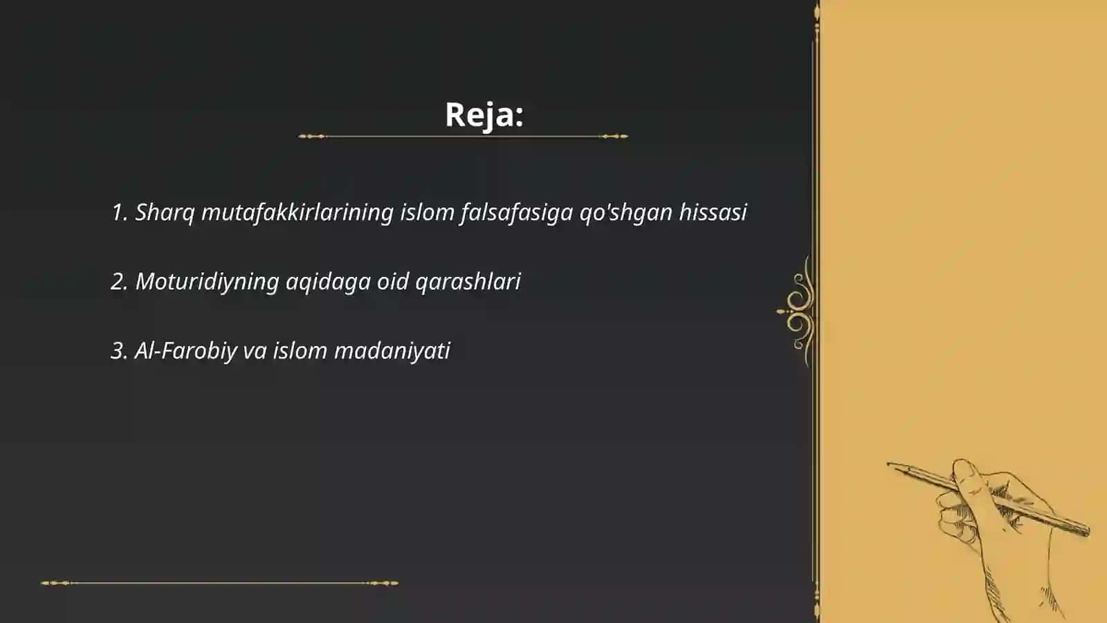 Sharq mutaffakkirlarining islom dinning islom kamolotiga ta’siri haqidagi gʻoyalari 2