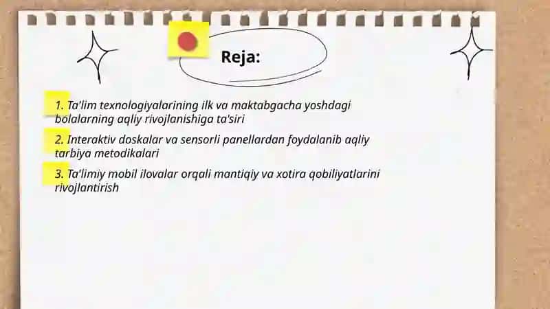 Ilk va maktabgacha yoshdagi bolalarga aqliy tarbiya berishda ta'lim texnologiyalaridan foydalanish 2