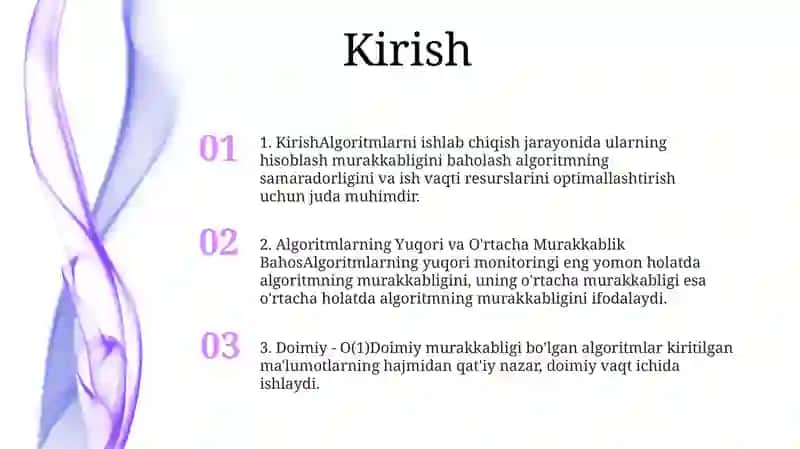 Algoritmlarning Hisoblash Murakkabligi 2