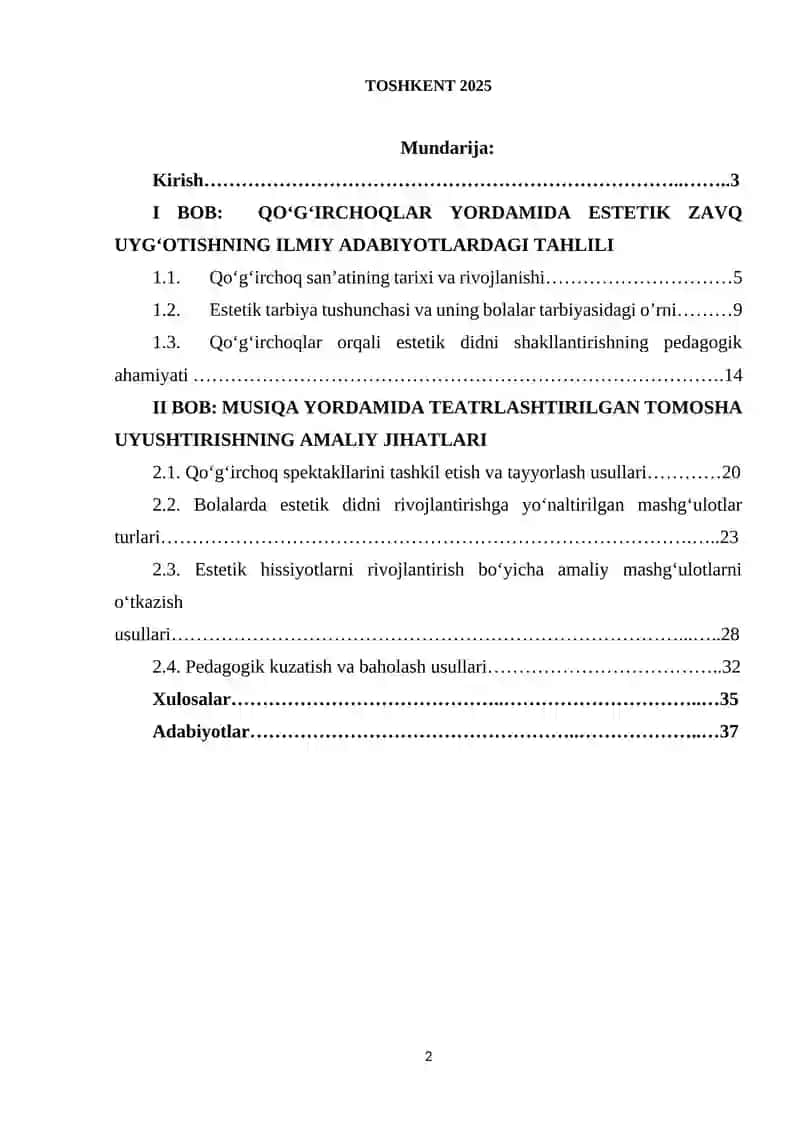 Qoʻgʻirchoqlar yordamida estetik zavq uygʻotish 2