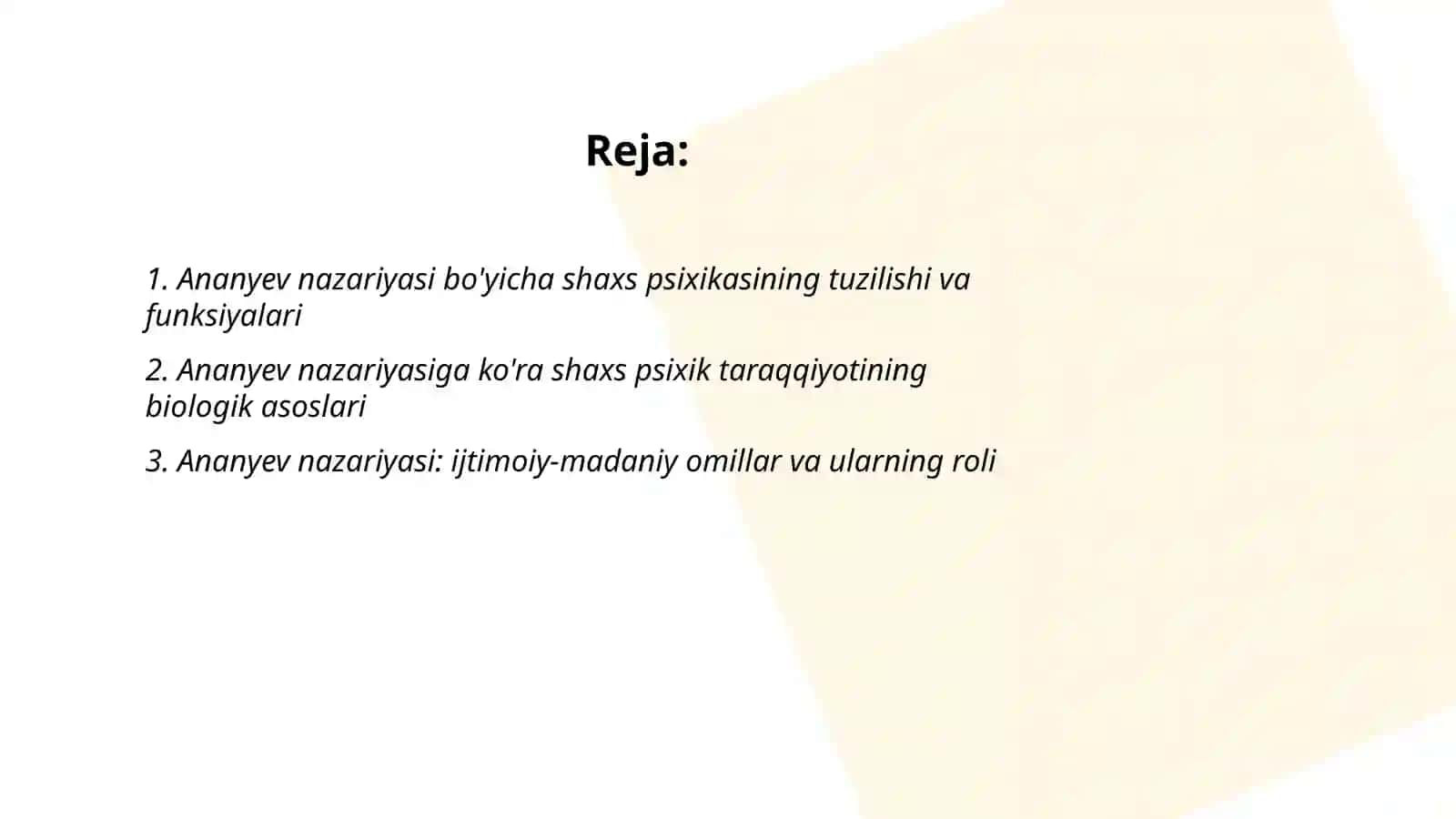 Ananyev nazariyasi boʻyicha shaxs psixik taraqqiyoti 2