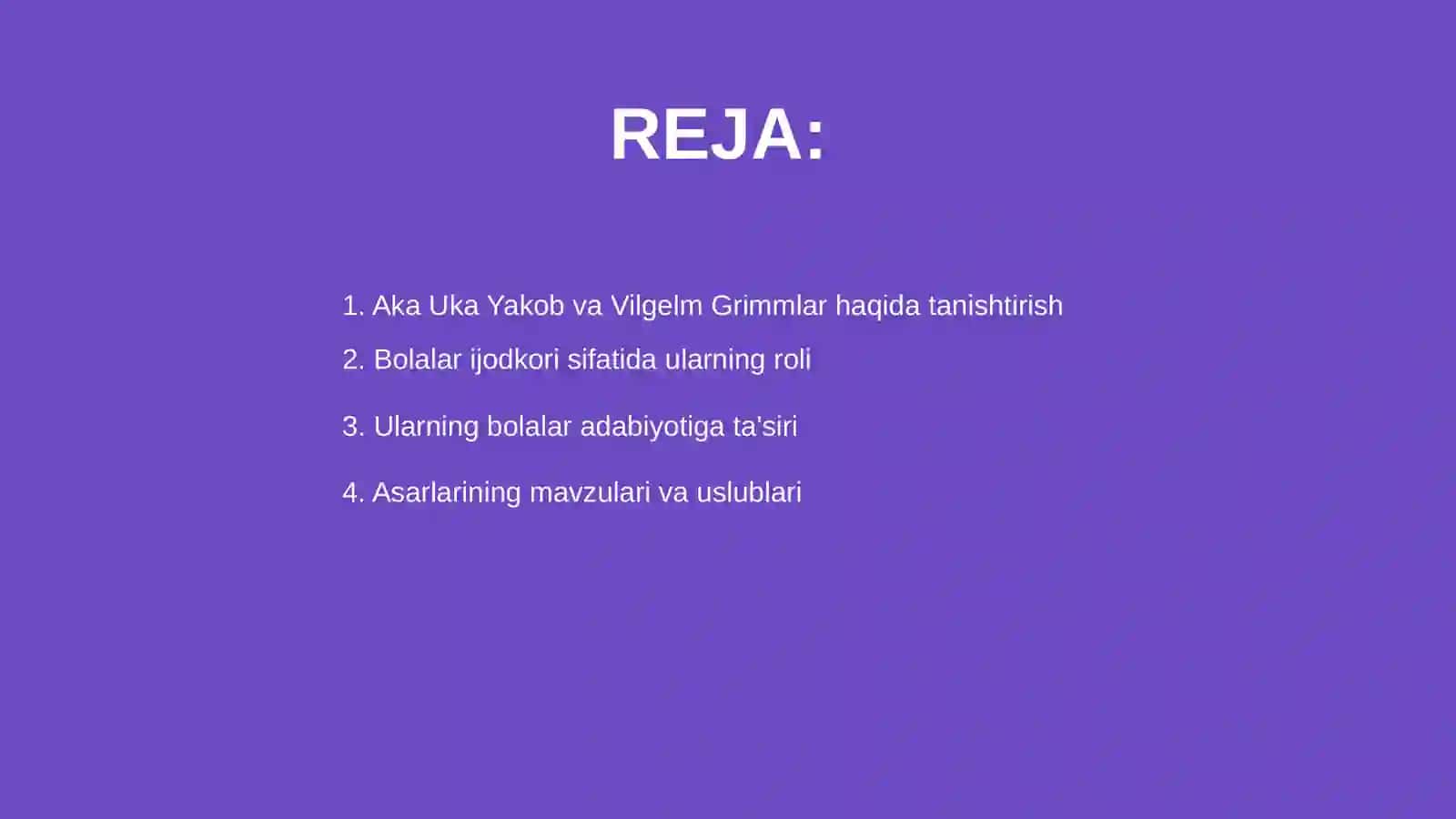 Aka Uka Yakob va Vilgelm Grimmlar bolalar ijodkori 2