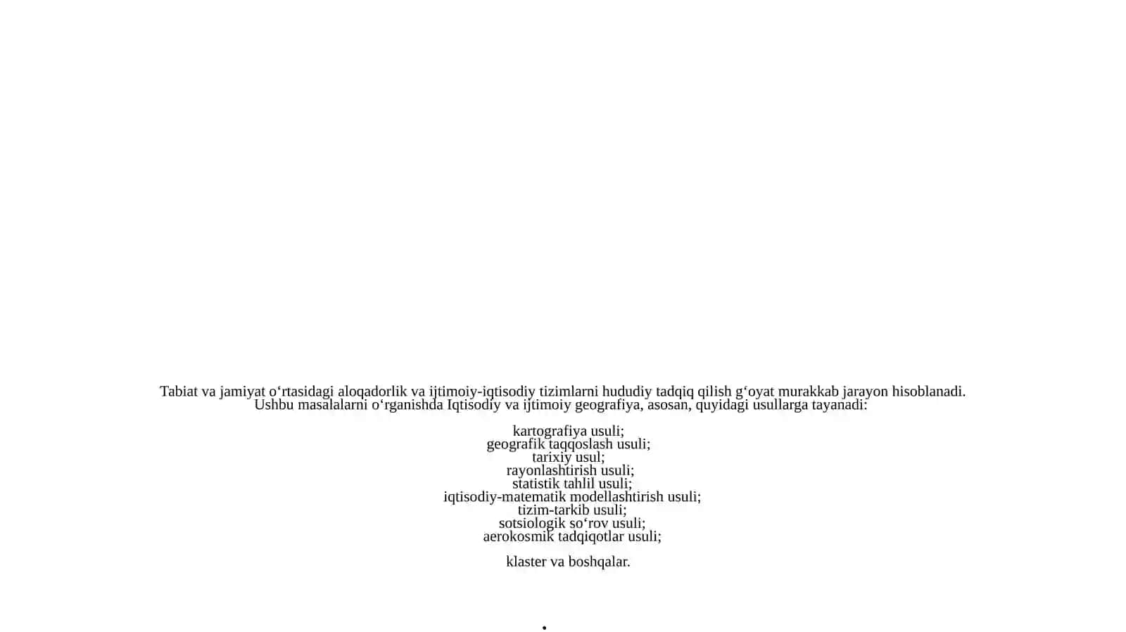 Iqtisodiy va ijtimoiy geografiyaning asosiy tamoyillari 2
