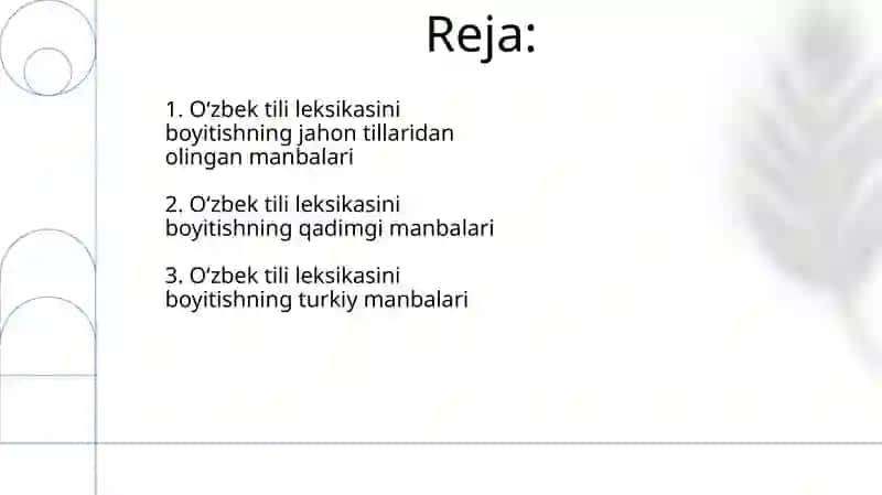O'zbek tili leksikasining boyish manbalari 2