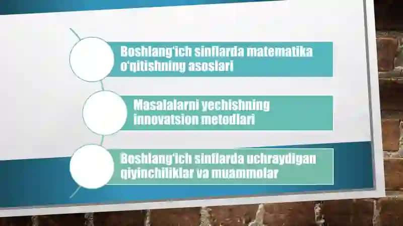 Boshlangʻich sinflarda matematika oʻqitishda texnik vositalardan foydalanish metodikasi 2