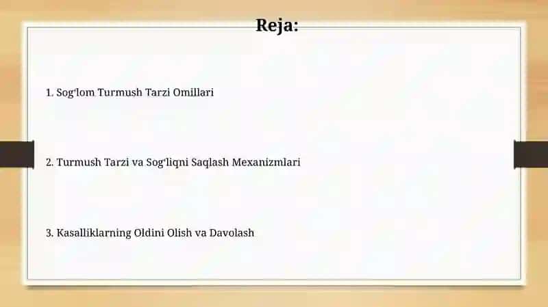 Soglom Turmush Tarzi Omillari 2