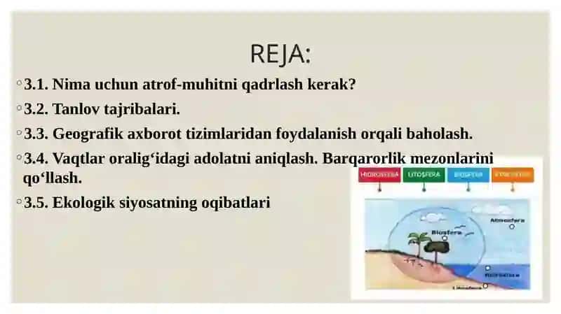 Atrof-muhitni qadrlash usullari 2